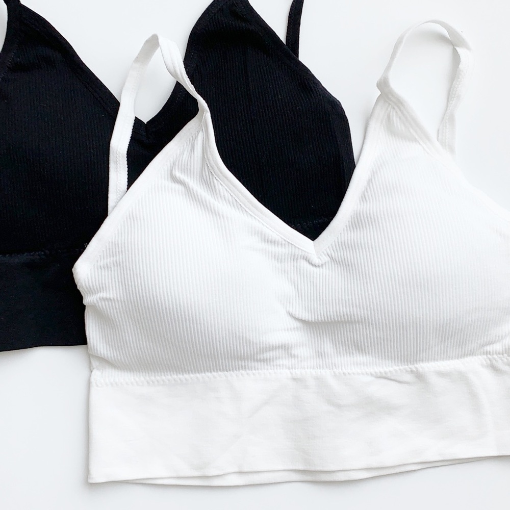 PADDED LOW BACK BRALETTE - WHITE - Picture 5 of 6